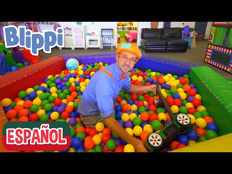 Blippi visita un patio de juegos | Videos de vehículos para niños | Aprende con Blippi