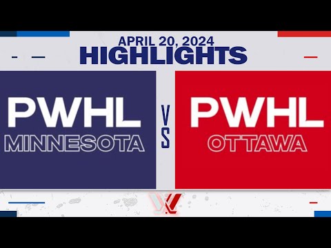 PWHL Highlights | Minnesota vs. Ottawa - April 20, 2024