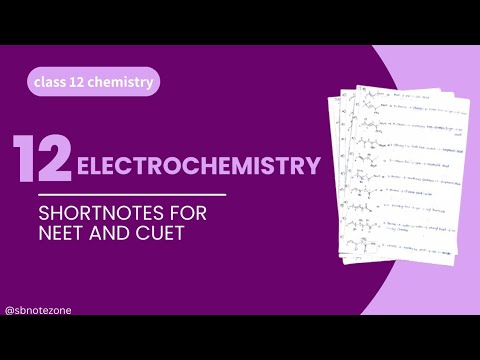 Electrochemistry shortnotes for NEET