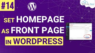 How to Set Homepage as Front Page in WordPress | Learn WordPress | #14