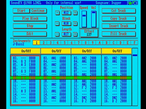 Amiga Music - SoundFX v1.3 -  Sample Songs (Dugger, Temptation, Cambodia, S. Morning, Forever)