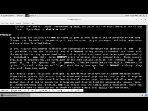 =2.1 Use the man pages - Linux Command Line.mp4