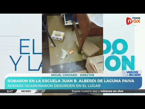 Robo y destrozos en la escuela Juan B. Alberdi N° 532 de Laguna Paiva | Miguel Contardi - Director
