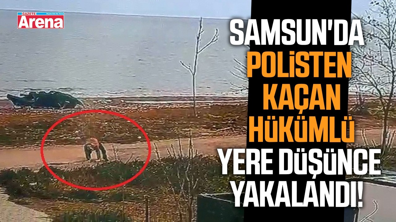Polisten kaçan 16 yıllık hükümlü yere düşünce yakalandı