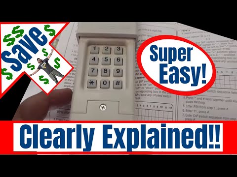 🆕Garage Door Opener How To Program A Wireless Chamberlain Universal Keypad🆕