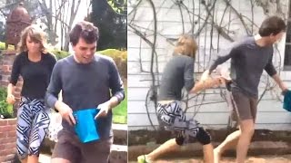 Taylor Swift & Brother Austin Battle It Out In Easter Egg Hunt - (April 5, 2015) 'VIDEO'