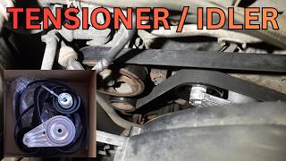 Tensioner and Idler Pulley Replacement 2012 Nissan Pathfinder