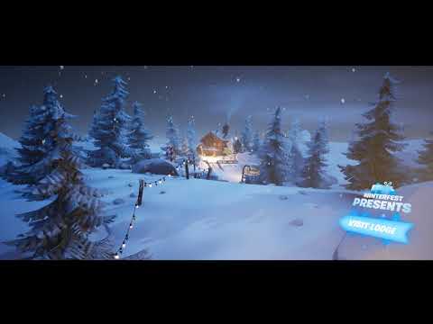 Fortnite Winterfest *Outside of the Cabin* Lobby Music [1 HOUR VERSION] (Season 2 Bus Jingle Remix)