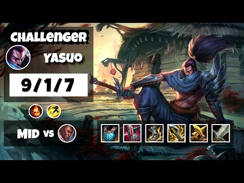 Yasuo vs Lucian EU Challenger MID (9/1/7) - v11.17