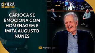 Amaury Jr. faz depoimento surpresa e homenageia Carioca: 'Humorista com sensibilidade'