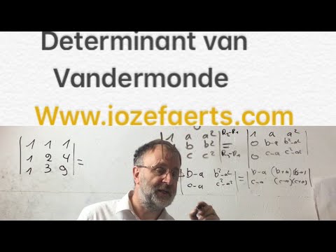 738 Determinant van Vandermonde  ( met elektronische oefening )