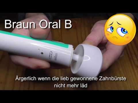 Zahnbürste Braun Oral B defekt DIY zerlegen selbst reparieren Toothbrush Error Akkuwechsel