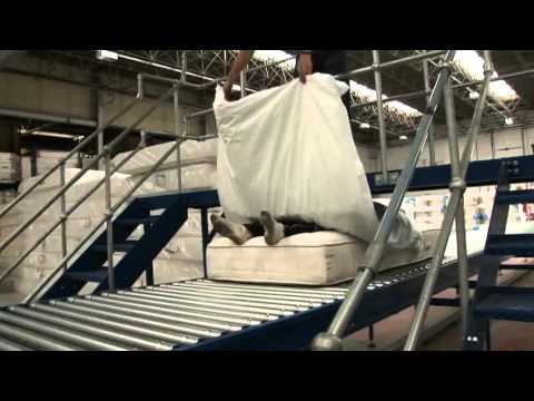 Largest Human Mattress Dominoes: Bensons for Beds sets world record