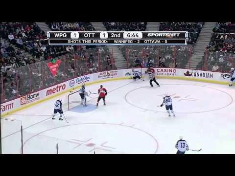 Winnipeg Jets @ Ottawa Senators Highlights 10/20/11