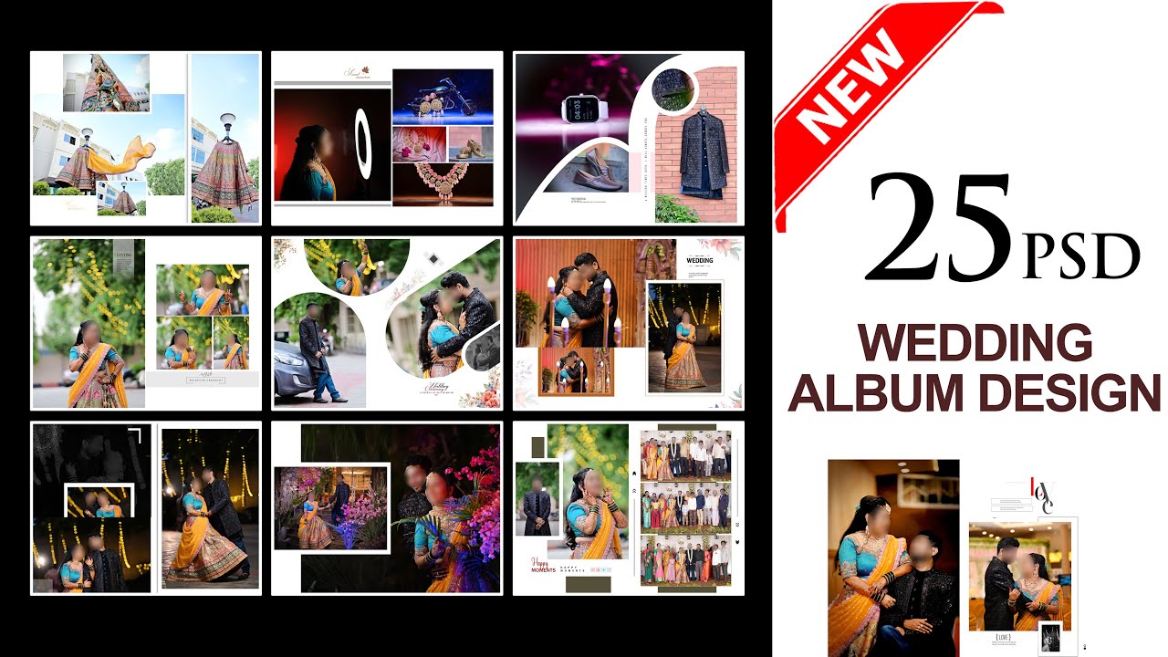 18x24 wedding album psd templates free download