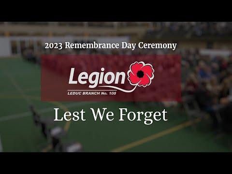 Leduc 2023 Remembrance Day Livestream