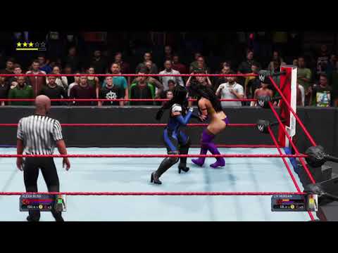 WWE 2K20 Alexa Bliss (Kitana) VS Liv Morgan (Mileena) No Holds Barred Match