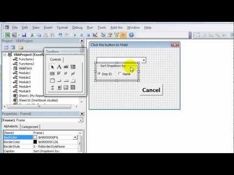 Excel VBA USERFORMS #3 Custom Code When Userform Loads/Initializes, Fill Combobox Dynamically
