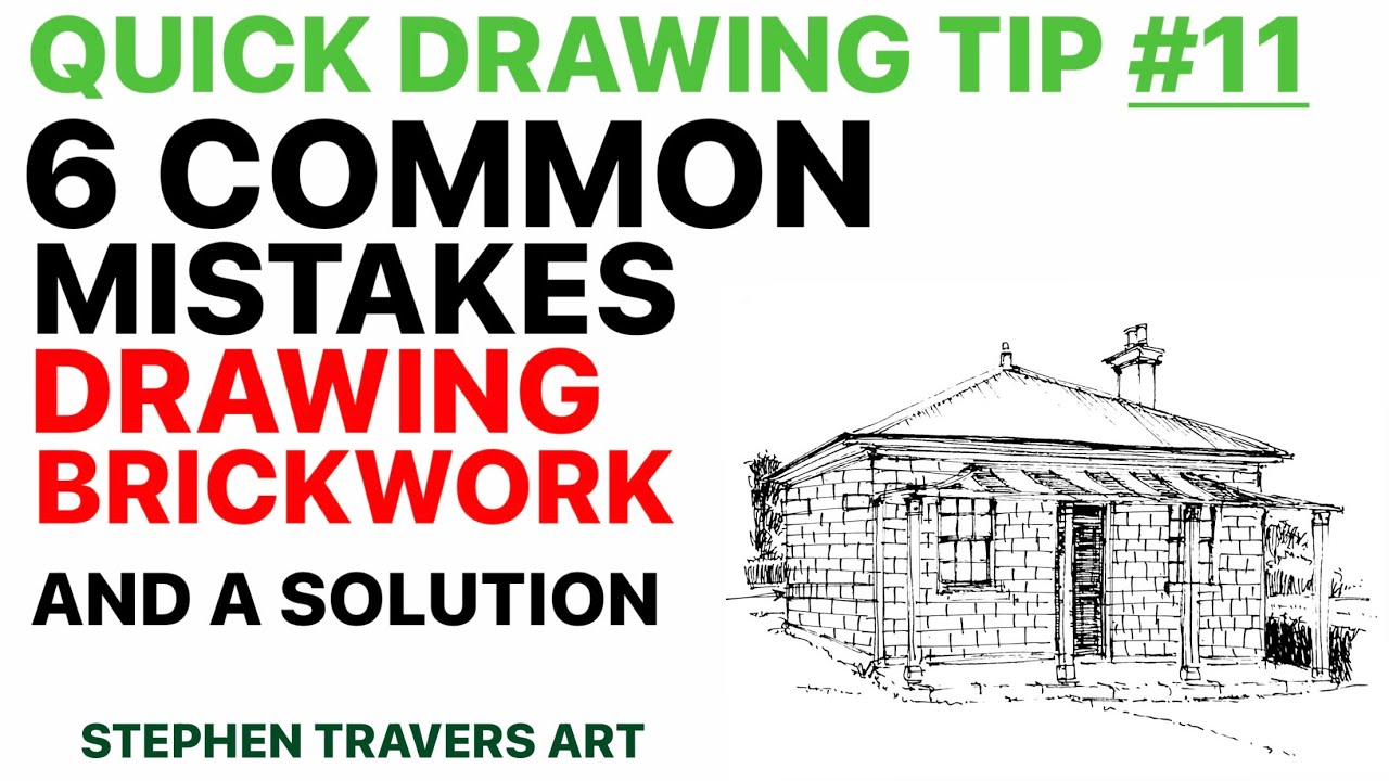 A Quick & Easy BETTER Way to Draw Bricks You can Do Straight Away!