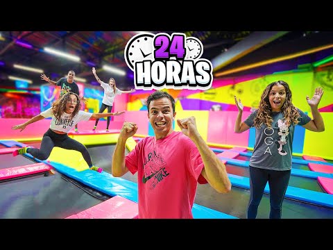 PASSAMOS 24 HORAS NO PARQUE DE TRAMPOLIM! - RAFA E LUIZ