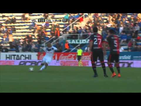 Gol de Romero. Vélez 2 - Colón 0. Fecha 14. Primera División 2016.