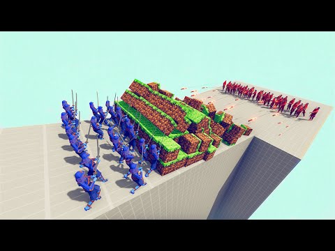 30x FIREWORKS ARCHER vs 50x EACH BLOCK  through MINECRAFT cubes | TABS