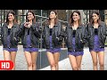 Ohh Teri Kriti Sanon Looks Stunning In Blue Thighs Short Outfit At Maddock Office