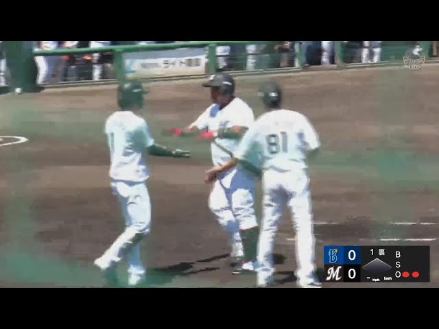 【ファーム】パワーを見せつける!! マリーンズ・井上晴哉の2ランホームランで先制!!  2023年7月29日 千葉ロッテマリーンズ 対 横浜DeNAベイスターズ