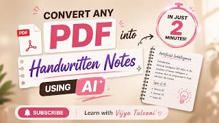 Convert ANY PDF into Handwritten Notes with AI in 2 Minutes! | AI Study Hack #aitools #aiforstudents