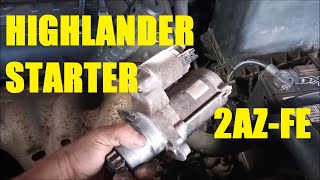 How to Replace the Starter - Toyota Highlander 2.4-liter 2AZ-FE Camry RAV4