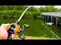 Fishing For 10lb Bass In HIDDEN Pond