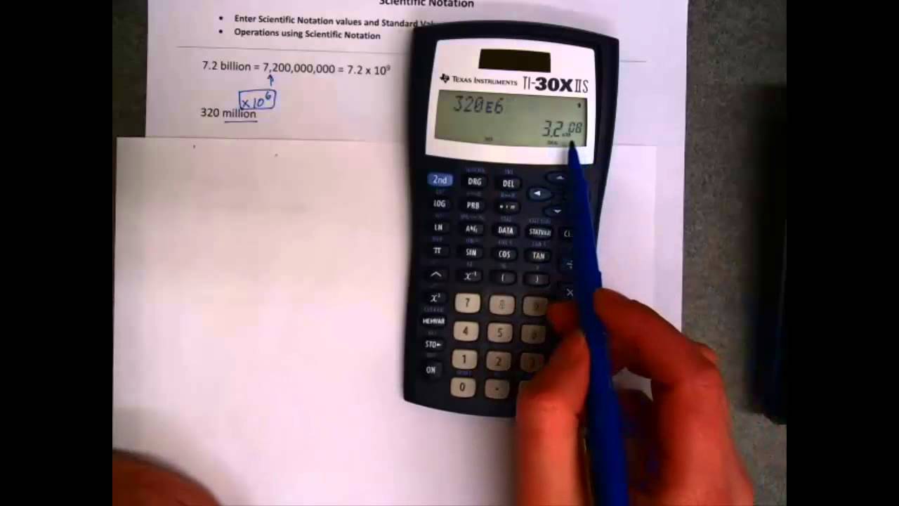 TI 30X IIS Calculator and Scientific Notation