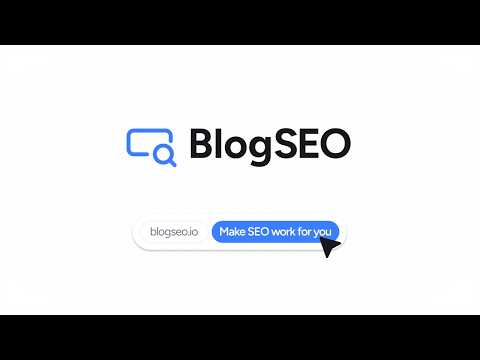 BlogSEO 공식 영상 미리보기