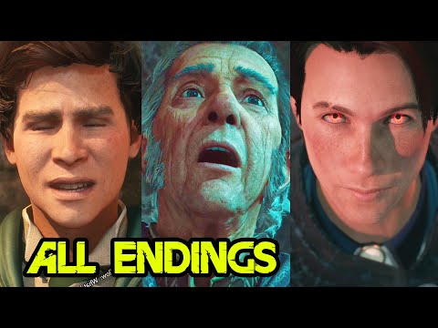 Hogwarts Legacy - ALL ENDINGS (Good Ending, Bad Ending, Secret Ending & Sebastian Ending) 2023