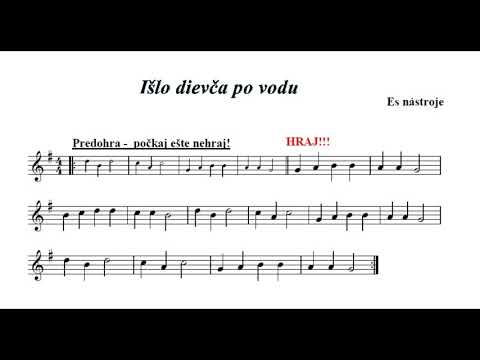 Išlo dievča po vodu, Es ladenie