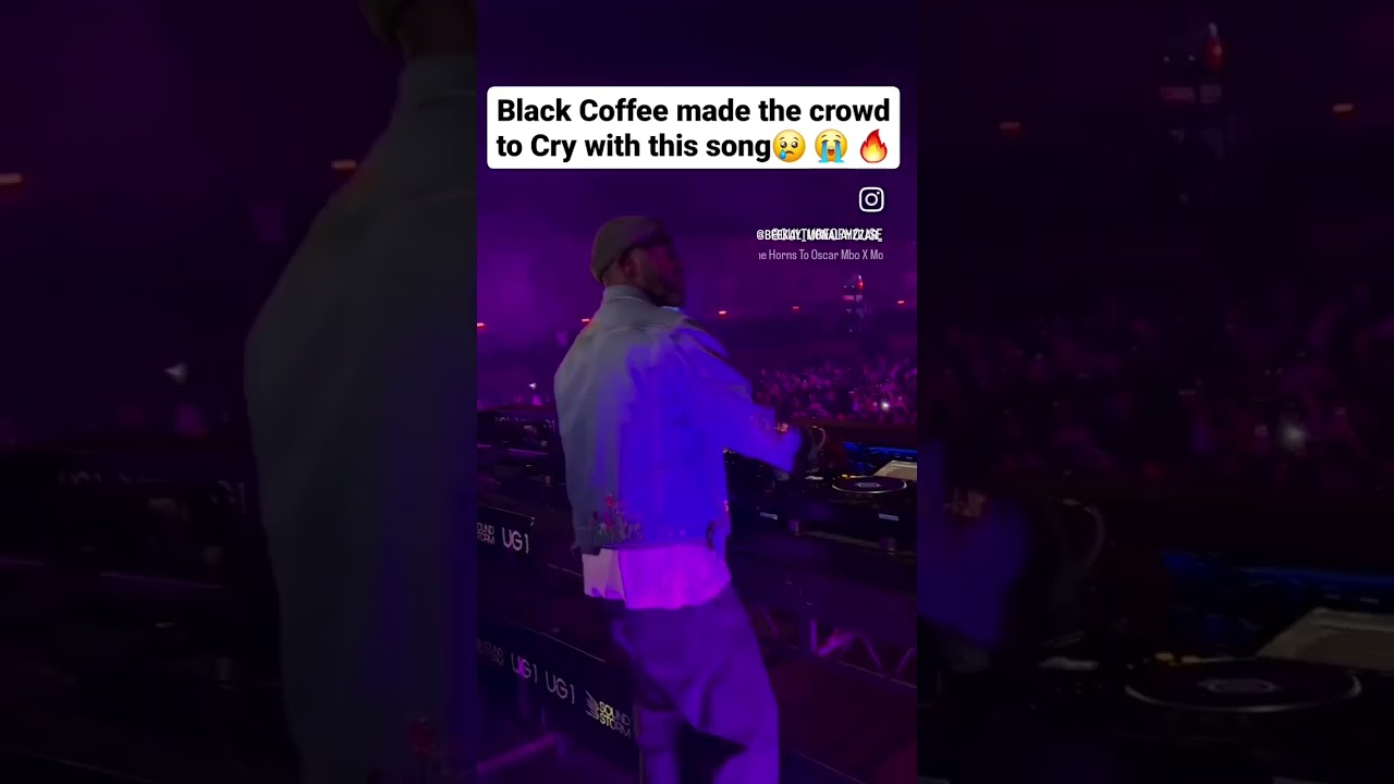 Black coffee made the crowd to Cry with my song 😭🥺🔥 #blackcoffee #afrotech #amapiano #afrohouse