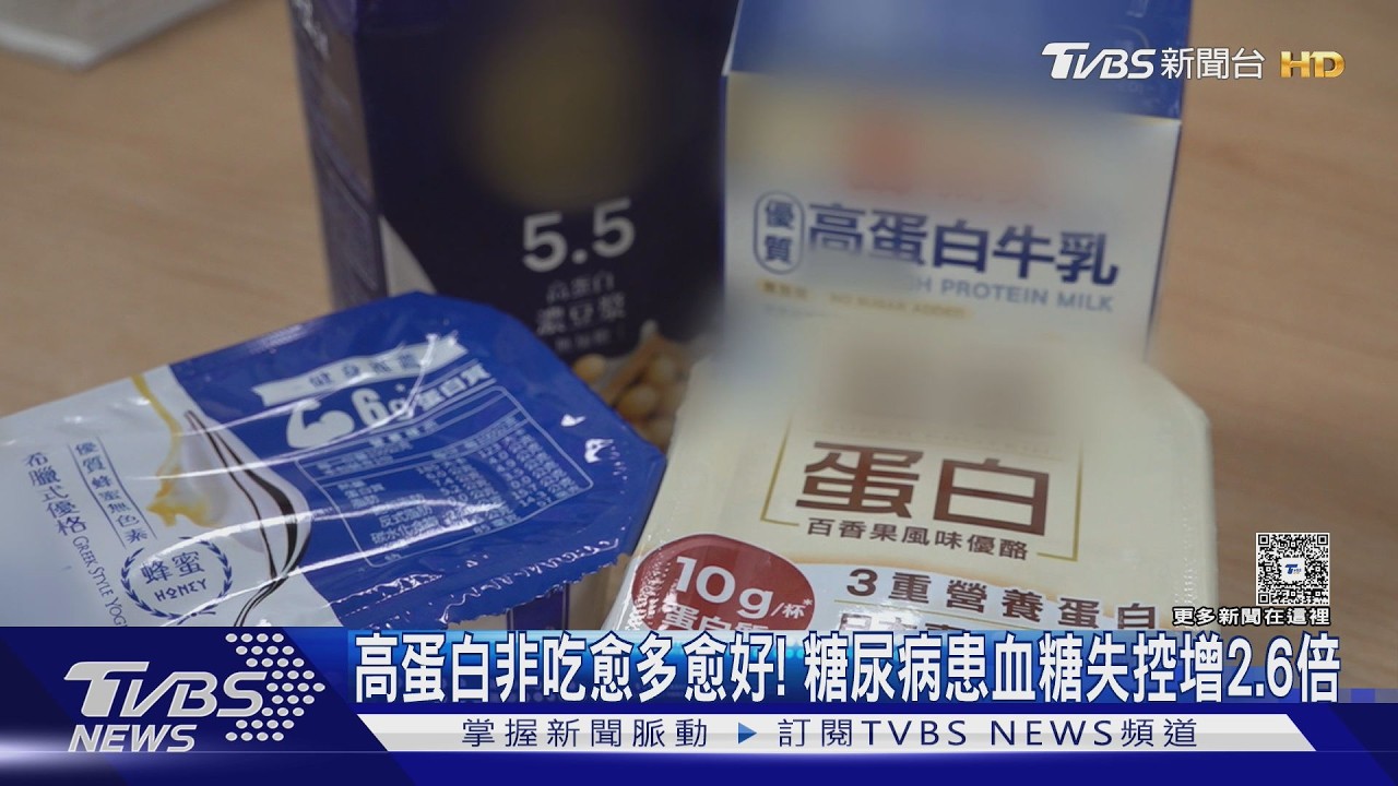 影音/蛋白質吃愈多愈好?糖尿病患偌大量攝取 血糖失控風險飆2.6倍