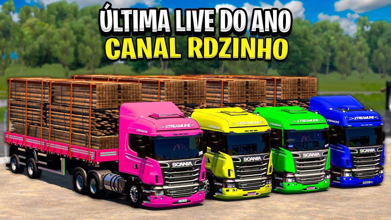 O COMBOIO BARBEIRO NA ÚLTIMA LIVE DO ANO NO CANAL RDZINHO - EURO TRUCK SIMULATOR 2