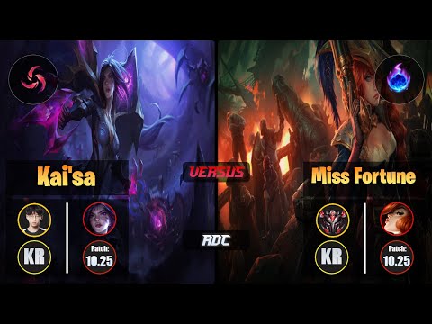 Zenit KAI'SA (ADC) [Hail of Blades] VS MISS FORTUNE - Grandmaster KR Patch 10.25