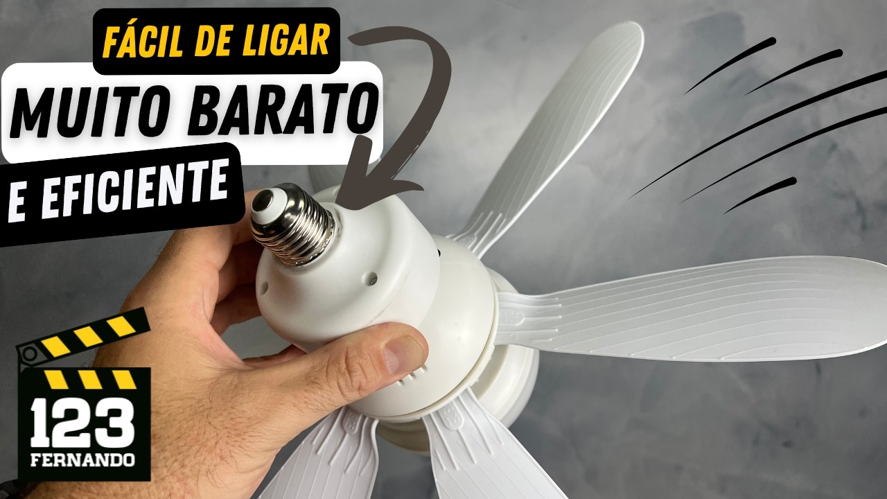 READY TO USE! CHEAP, PORTABLE CEILING FAN WITH REMOTE CONTROL AND LIGHTING