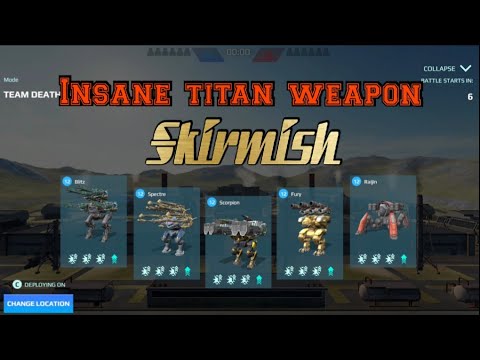 War robots : Insane titan weapon skirmish(Funny skirmish)