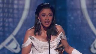 Cardi B Wins Best Rap Album | 2019 GRAMMYs Acceptance Speech