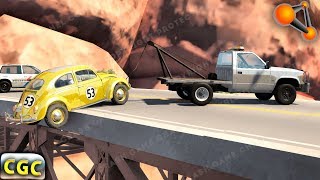Hurricane Wind on destructible bridge crashes BeamNG Drive