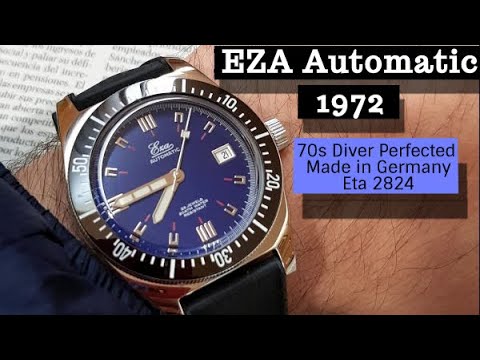 Eza Automatic 1972 Hands On Review - 70s Inspired Diver Re-issue - ETA 2824 - German made - 39mm