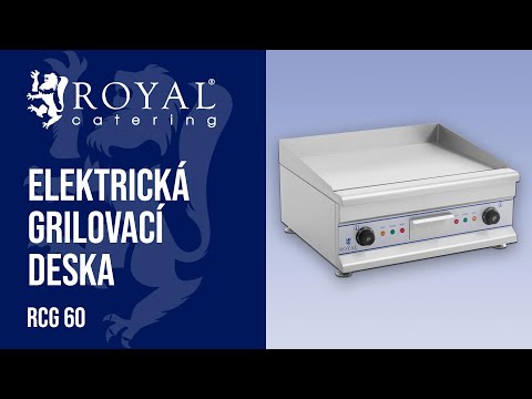 video - Elektrická grilovací deska - 60 cm -hladká - 2 x 3,2 kW