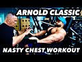 GROW A BIGGER CHEST | FULL WORKOUT | ARNOLD CLASSIC PREP | REGAN GRIMES & MILOS SARCEV