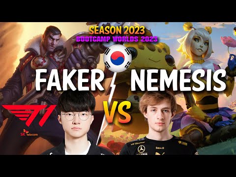 T1 Faker vs Nemesis - Faker JAYCE vs Nemesis ORIANNA Mid - Patch 13.19 KR Ranked