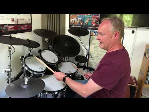 Triple Paradiddle Tom Groove Over Samba Bass Drum Pattern.