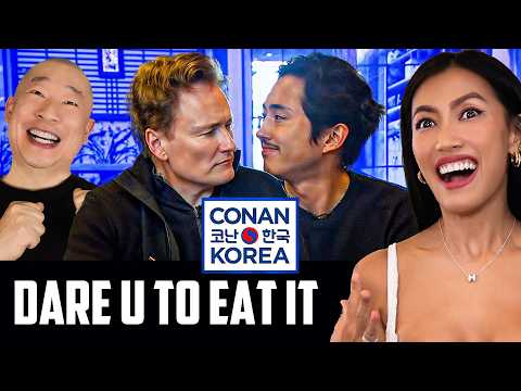 Conan O'Brien - Dares To Eat Korean Food Reaction | Must Go To Korea!