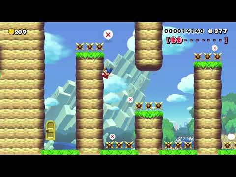 さをり式壁キック練習場　　Sawori’s wall kick by さをり 🍄 Super Mario Maker #afh 😶 No Commentary